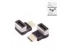 Preview: DINIC HDMI-A adapter, 90° angle top, 8K, metal HDMI-A socket to plug, 8K 60Hz / 4K 120Hz, DINIC box with Euro hole